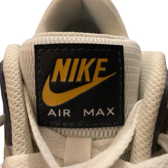 Men’s Nike Air Max Sneakers in Navy Blue and Yellow - Picture 5 of 7